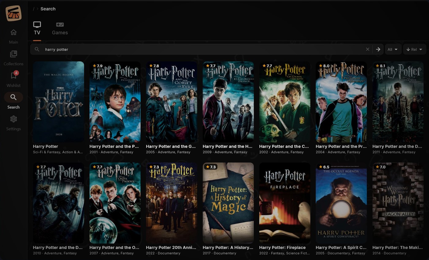 Search movies and TV shows